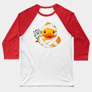 Mummy Rubber Duck Baseball T-Shirt
